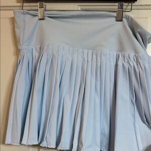 Light Blue Pleated Women's Skirt